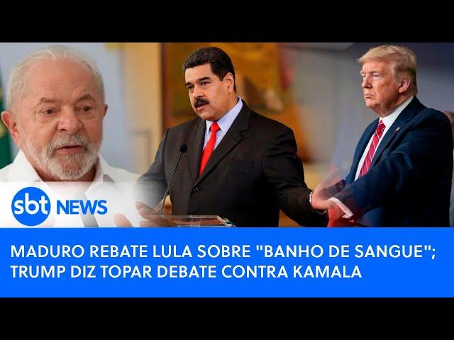 SBT News na TV: Maduro rebate Lula sobre “banho de sangue” na Venezuela caso perca as eleições