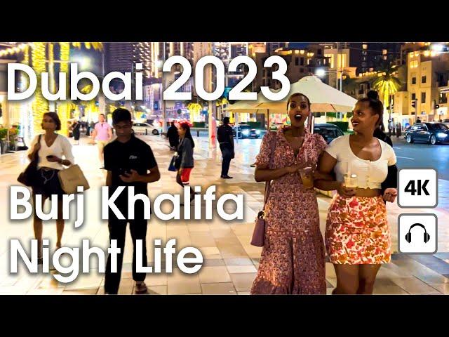 Dubai  Burj Khalifa, Night Life, Beautiful 3D Led Show [ 4K ]  Walking Tour