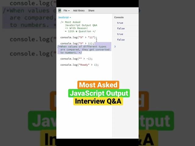 (Q-12) Most important Javascript interview questions #frontend #interview #javascript #react