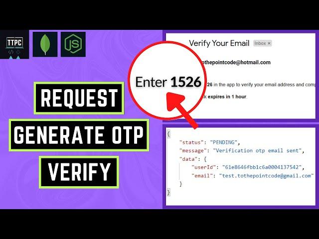 Two factor Authentication with Node Js and MongoDB (Email OTP Verification)
