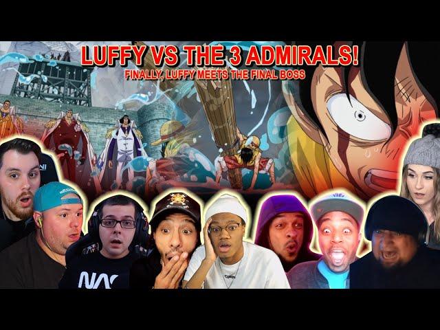 LUFFY VS THE 3 ADMIRALS!! FINALLY LUFFY MEETS THE FINAL BOSS - Reaction Mashup One Piece