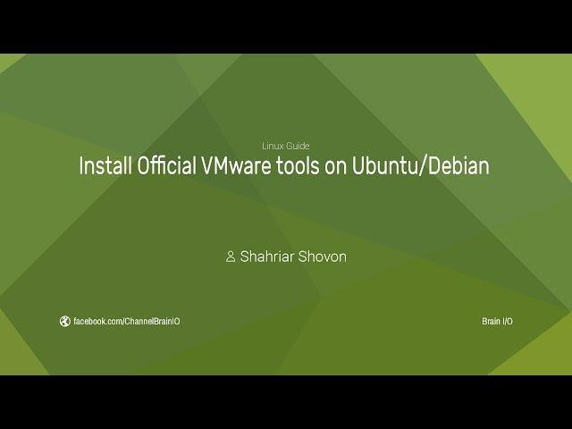 Install Official VMware Tools on Ubuntu/Debian