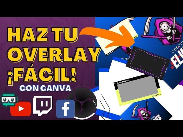 Como hacer OVERLAYS y  LOGOS para TWITCH  CANVA [Sin Photoshop] 🟣