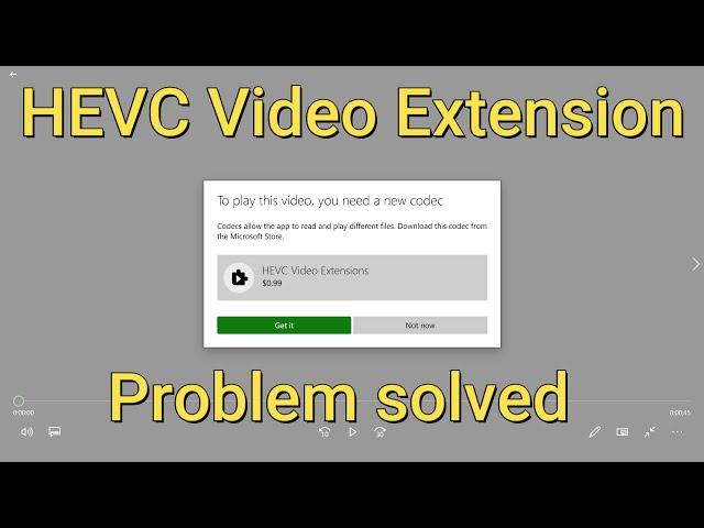 HEVC Video Extension Problem (Tagalog Tutorial)