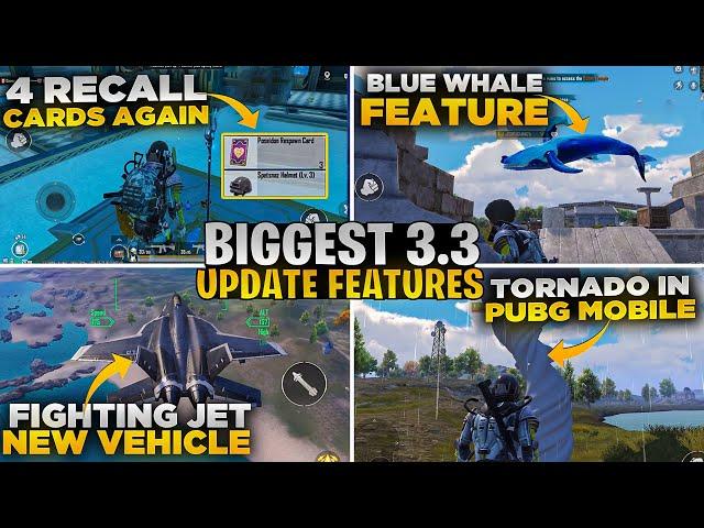 Biggest Update 3.3 Is Here | Blue Whale & Fighter Jet Vehicle | Grappling Hook | PUBGM