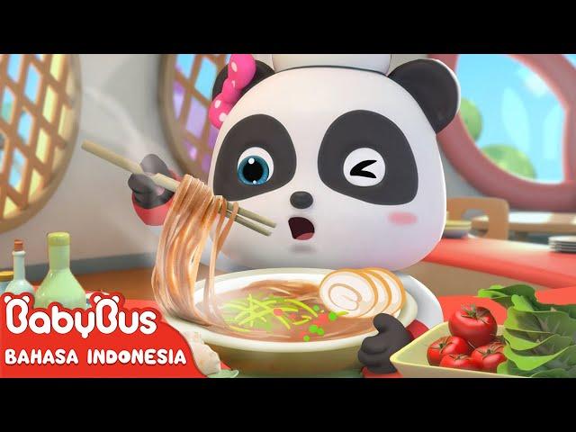 Panda Kecil Menjadi Koki Kecil Di Restoran Mie | Lagu Karir Anak | BabyBus Bahasa Indonesia