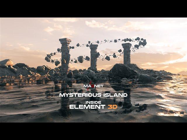 Mysterious island render using Element 3D II After effect II Element 3D