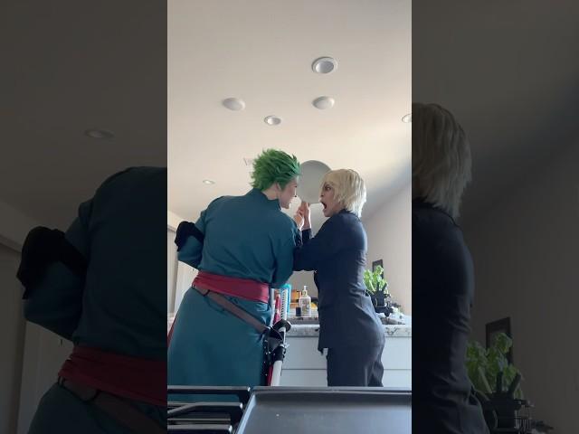 Remember the dish washing scene #zosan #zoro #sanjicosplay #sanji #zorocosplay #onepiece