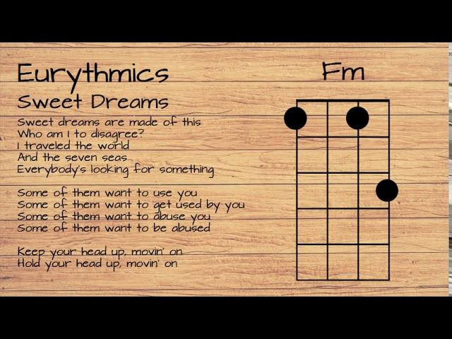 Eurythmics - Sweet Dreams UKULELE TUTORIAL W/ LYRICS