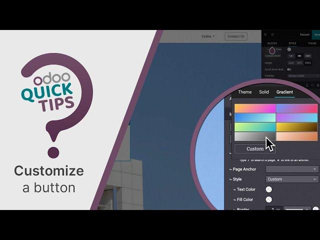 Odoo Quick Tips - Customize buttons [Website]