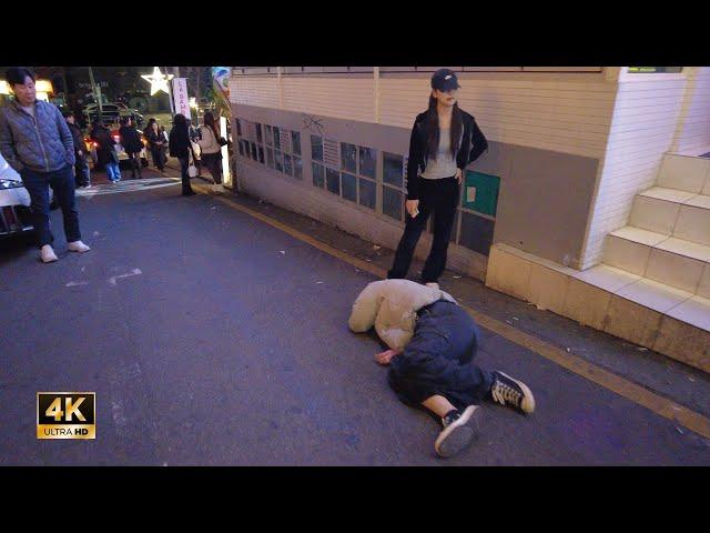 ［Hongdae 4K］Seoul Night Walk!! ~ 완전 기 빨려 버릴 거 같은 홍대 클럽 거리 ~~ !!