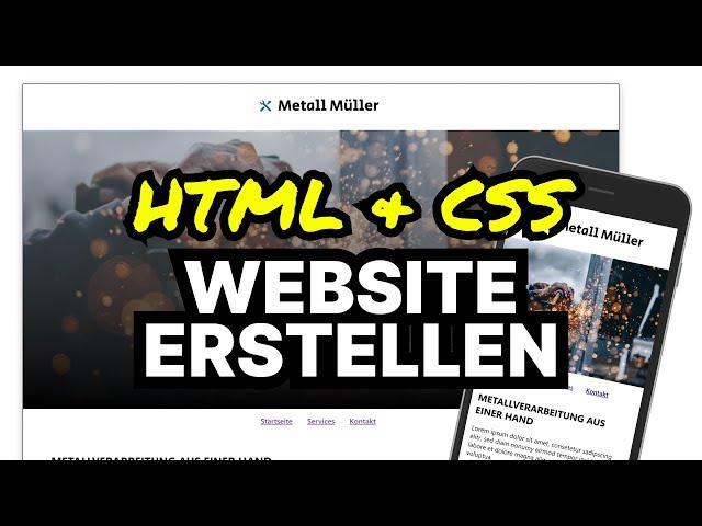 Website mit HTML und CSS erstellen 2022 | Tutorial für Anfänger