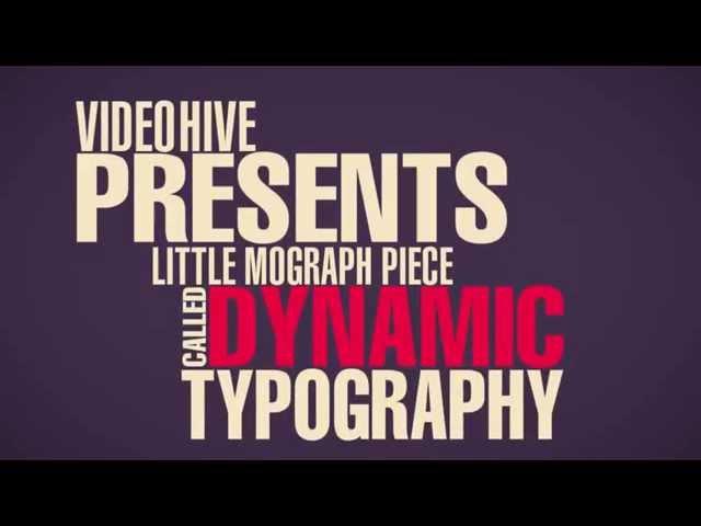 Dynamic Typography - Free After Effects Template