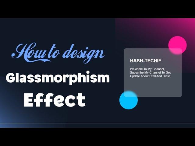 Glass Morphism Effects Using CSS ||Frosted glass Effects || #css #cssanimation