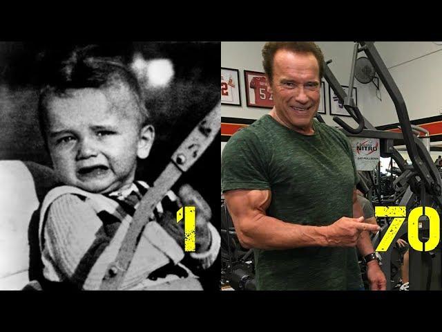 Arnold Schwarzenegger transformation from 1 to 70 years old