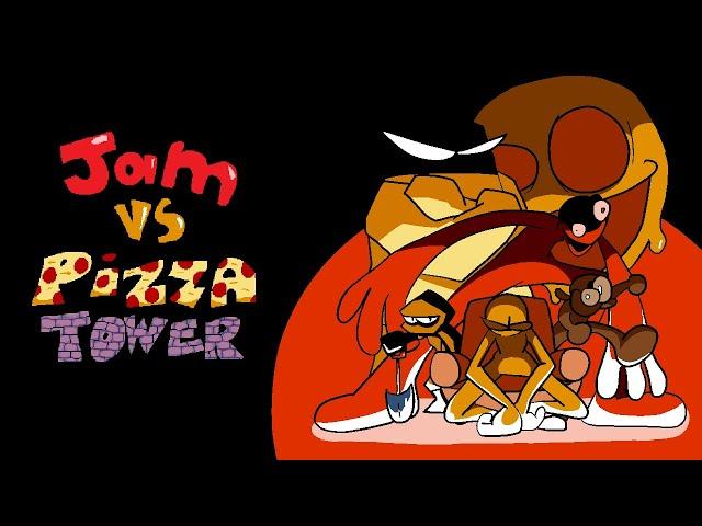 Jam vs Pizza Tower Title cards and Chuck stickers showcase