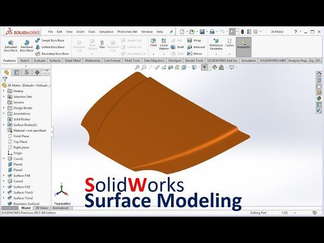 SolidWorks Surface Modeling | Car Bonnet (Engine Hood) Design