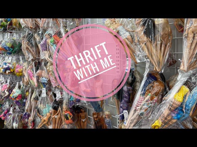 Thrift with me doll hunting thrifting American Girl Rainbow High Barbie vintage Disney haul