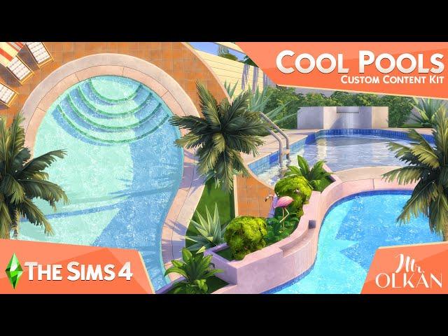 The Sims 4: COOL POOLS CC KIT  || Round & Custom Designed Pools || Custom Content Pack