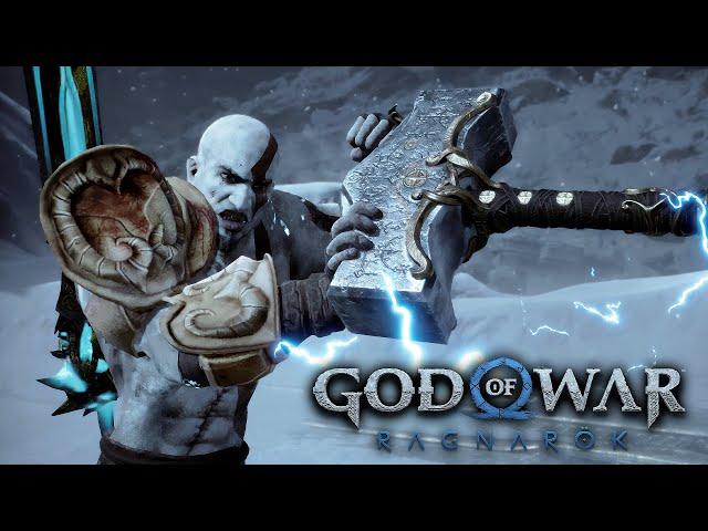 TRUE GOW3 KRATOS Boss Battle VS Thor - WITH OLD GOW3 MUSIC! (God of War Ragnarok Valhalla Mod)