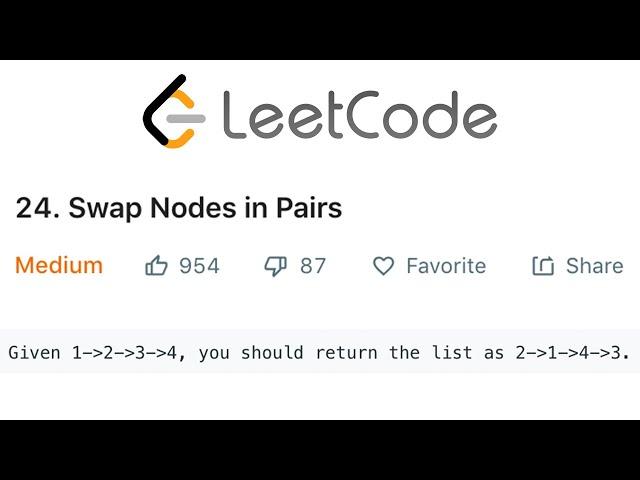 LeetCode Swap Nodes in Pairs Explained - Java