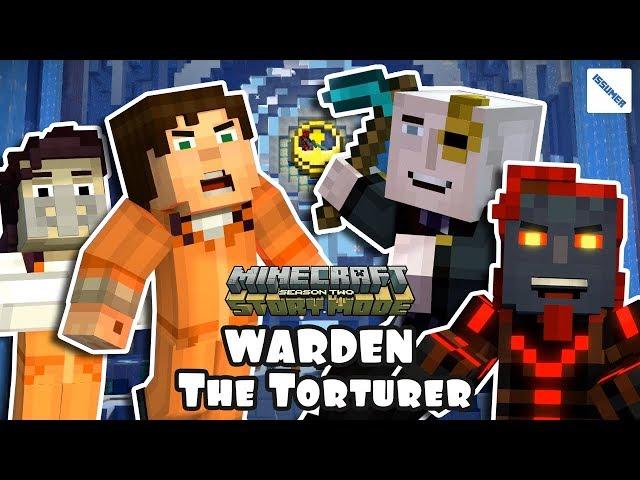 The WARDEN Torturer in ACTION! JESSE The Prisoner! Minecraft Story Mode Season 2