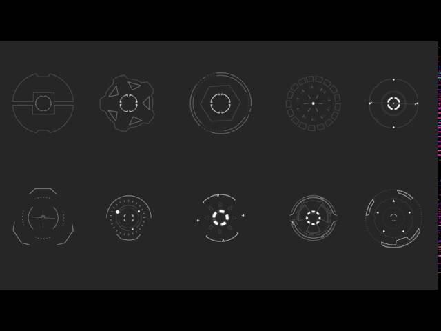 Free After Effects Template : 10 HUD Targeting Animations
