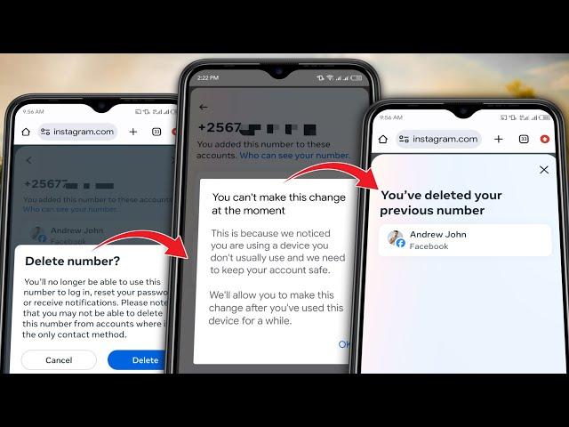 How to Remove Phone Number from Facebook You can't make this change at the Moment 2024