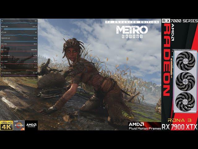 AMD Fluid Motion Metro Exodus Enhanced Ray Tracing Ultra 4K | RX 7900 XTX | R9 7950X 3D
