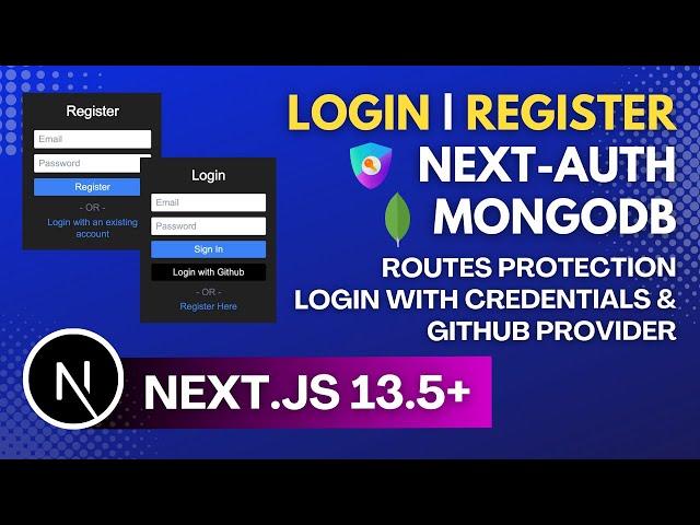 Next-Auth Login | Register in Next.js 14 with MongoDB - Login with Credentials and Github