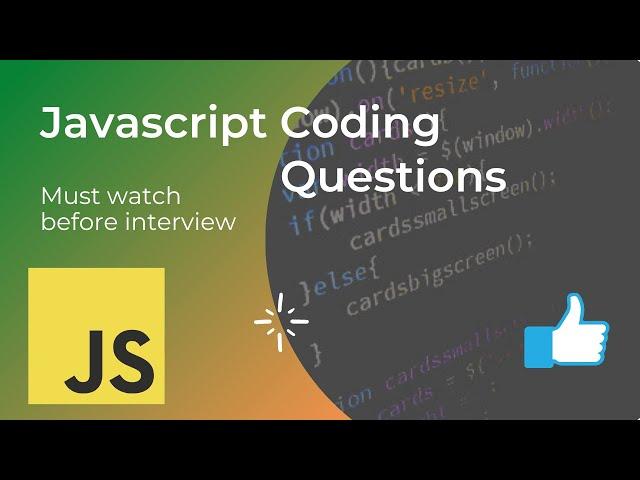 JavaScript coding Interview questions | reactjs interview questions | TCS | Capgemini | Must watch