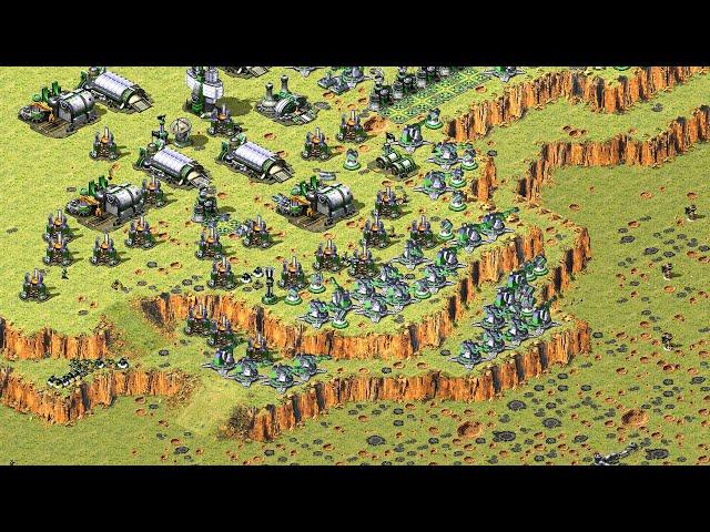 Red Alert 2 | Extra Hard AI | 7 vs 1 | Iron GorGe Map | France vs 7 random