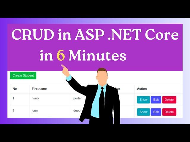 CRUD Operation in ASP.NET Core using Visual Studio 2022