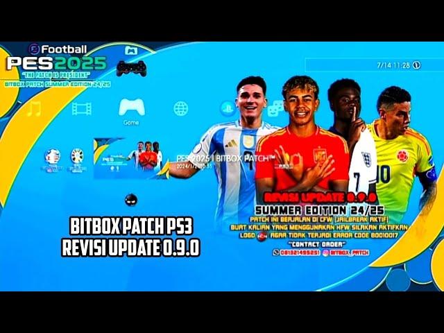 EFOOTBALL PES 2025 PS3 BITBOX PATCH UPDATE REVISI 0.9.0