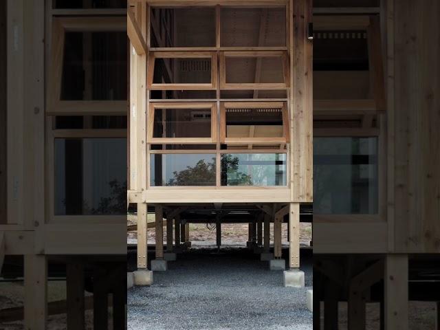 Rustic Japanese Hinoki Wooden House #short