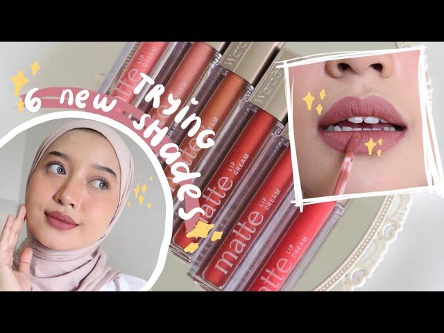 TRYING ALL NEW SHADES! | Wardah Matte Lip Cream