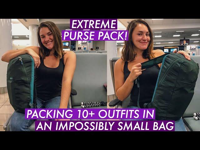 EXTREME Purse Packing | 10+ COLD WEATHER Outfits in a Personal Item