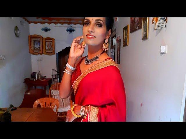 Transwoman and saree are made for each other| Hindu culture ethnic wear   |  #saree  #transwoman