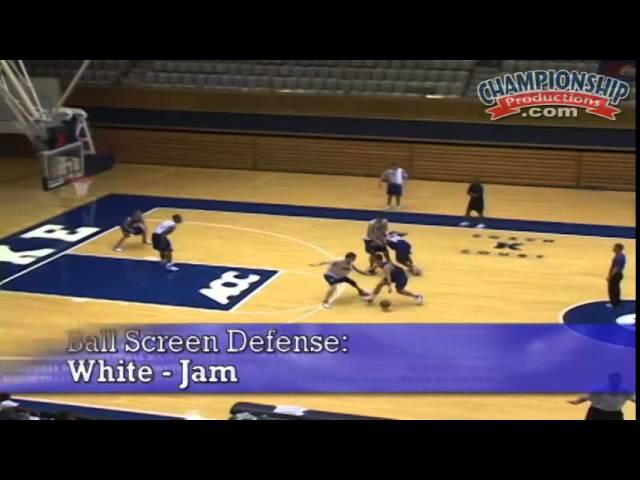 How Duke Basketball's Coach K Teaches Ball Screen Defense!