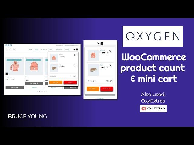 WooCommerce Mini Cart and Cart Count using OxyExtras and Oxygen Builder