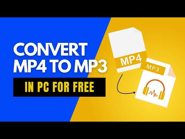 how to convert mp4 to mp3 in laptop 2024| Tech D