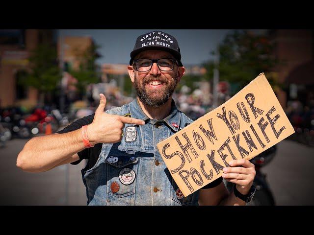 Pocket Checking Bikers! || Motorcycle EDC Pocket Knives Sturgis 2022.