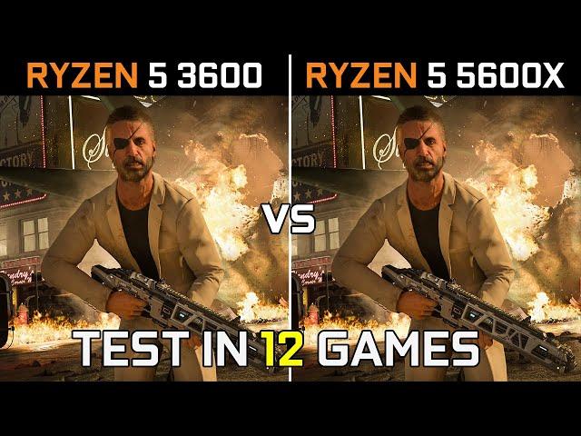 RYZEN 5 3600 vs RYZEN 5 5600X | RX 6700 XT 12GB | Test in 12 Games at 1080p | 2022