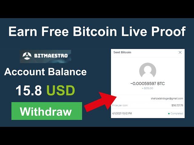 Bitmaestro - New Free Bitcoin Mining Site - Earn Free Bitcoin Live 15 USD Payment Proof Urdu Hindi