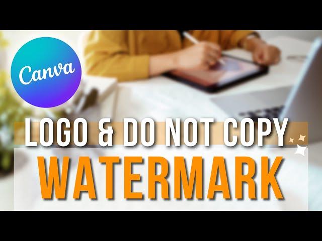 How To Make a Logo Watermark in Canva and Add it to a Digital Product Listing on Etsy