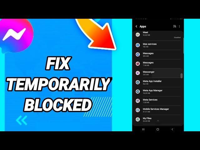 How To Fix Temporarily Blocked On Messenger App