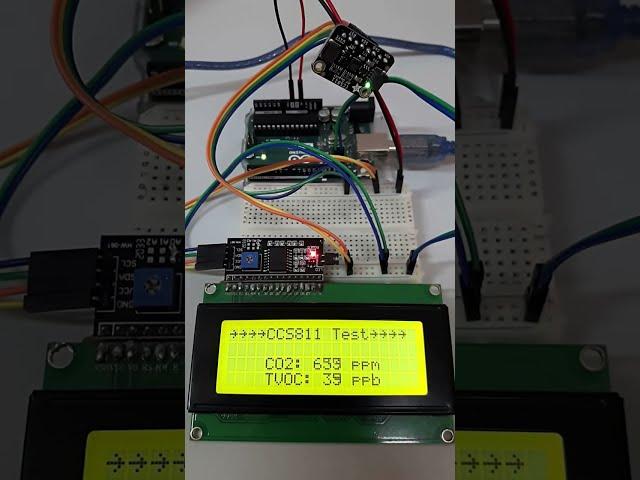 #shorts | Air Quality Sensor with Arduino | Adafruit CCS811 Measurement TVOC & CO2 Sensor|g2ज्ञानkey