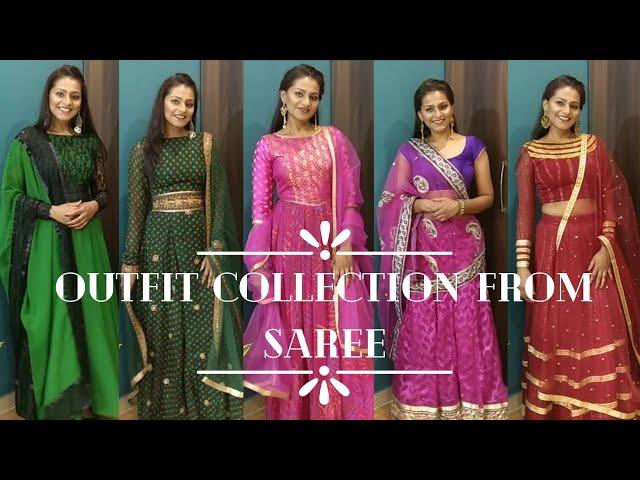 Old Saree Reuse Ideas - My Anarkali Dress and Lahenga Collection made from Saree