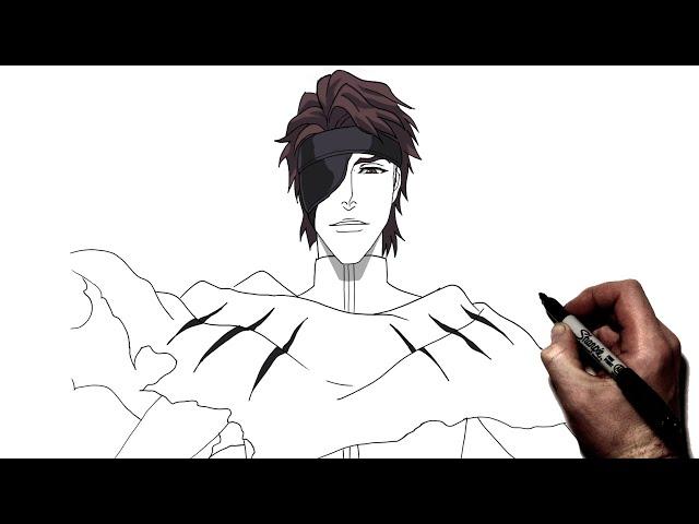 How To Draw Aizen (TYBW) | Step By Step | Bleach