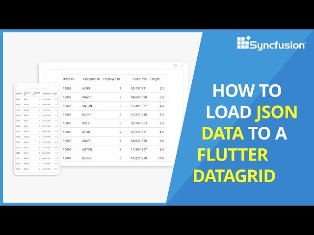 How to Load JSON Data to a Flutter DataGrid